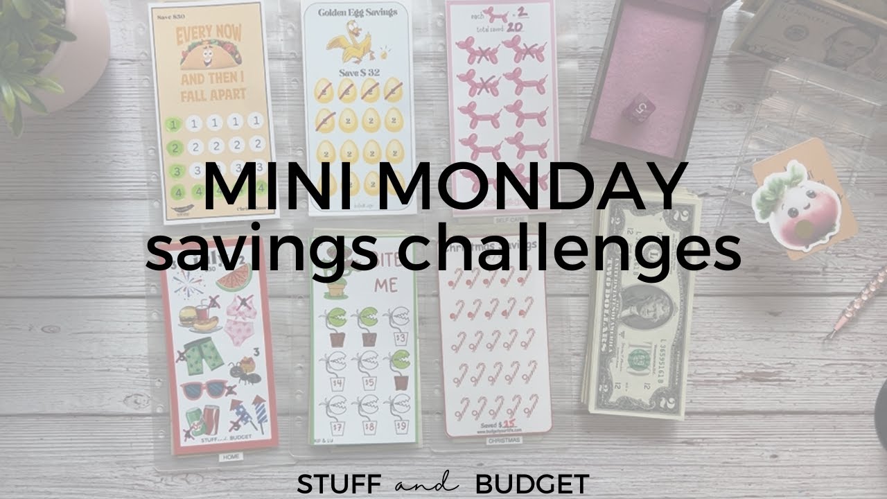 Mini Monday Savings Challenges | New Fall Minis and Word Search 🍁