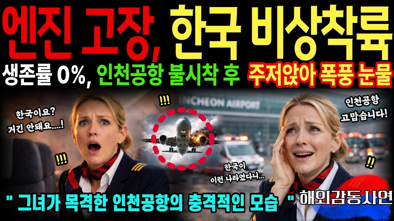 [해외감동사연] 갑자기 엔진고장으로 오갈데 없어진 유럽발 비행기! 일본, 중국은 ✖ 한국만 인천공항만 가능했던 이유는 과연 무엇?