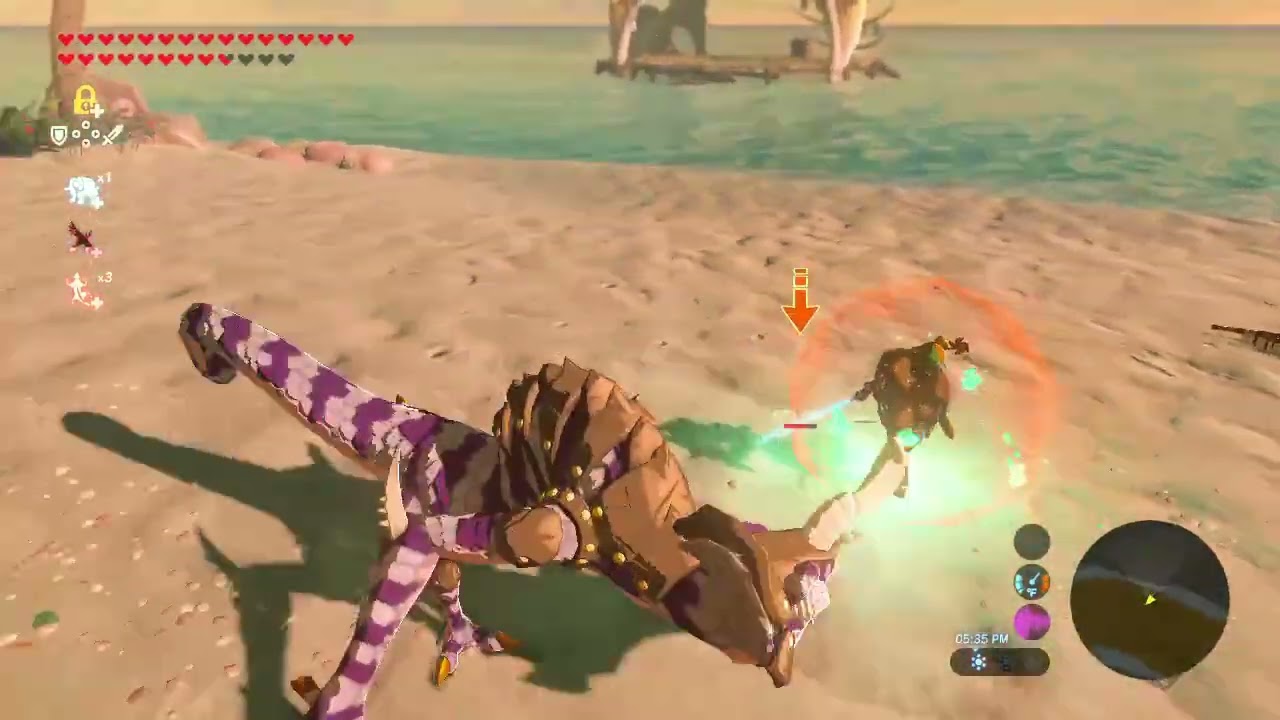Silver Lizalfos combat 