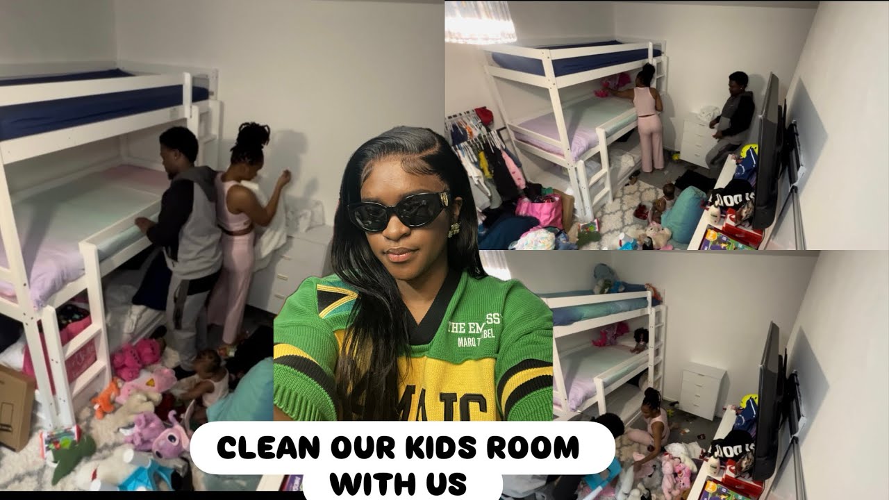 CLEAN AND DECLUTTER OUR KIDS ROOM WITH US!PART1 |MY DAUGHTER SAID AM BORING😅 #cleaning #decluttering