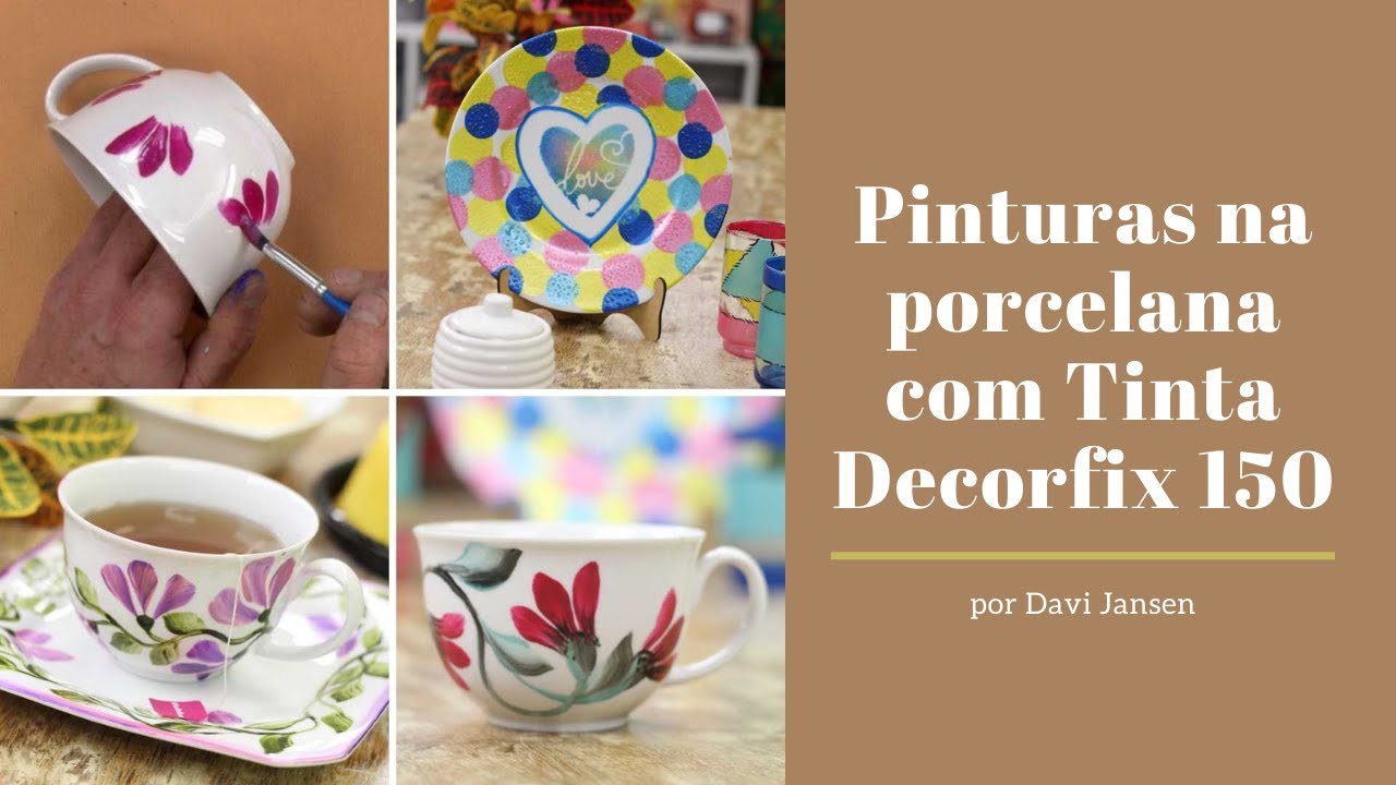 Pinturas na porcelana com Tinta Decorfix 150 - por Davi Jansen