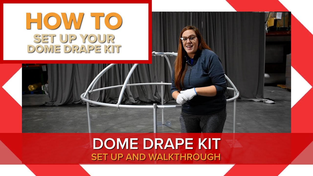 Dome Drape Kit Setup (8 Ft Dome) - Pipe and Drape Tutorial | Canwil textiles