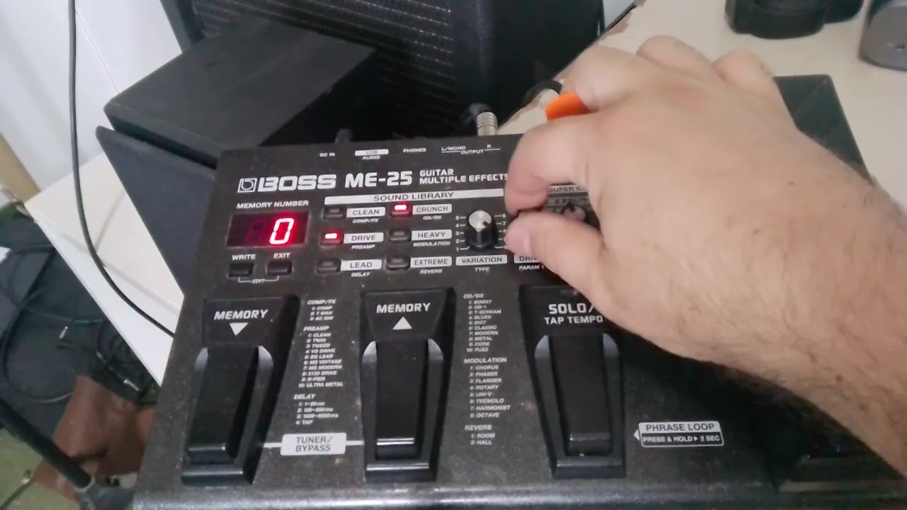 A melhor distorção pra solo  na Boss Me-25