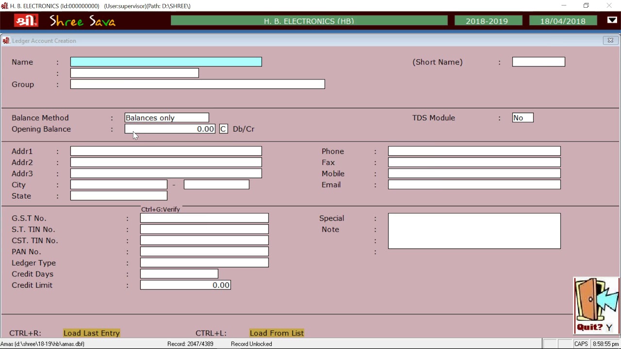 SHREE SAVA ERP DEMO PART 1