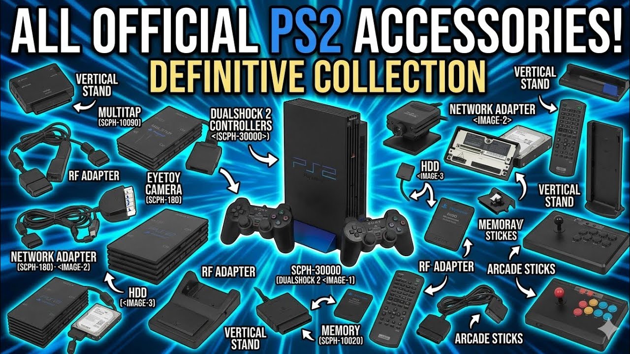 Все официальные аксессуары для PS2 2000-2007