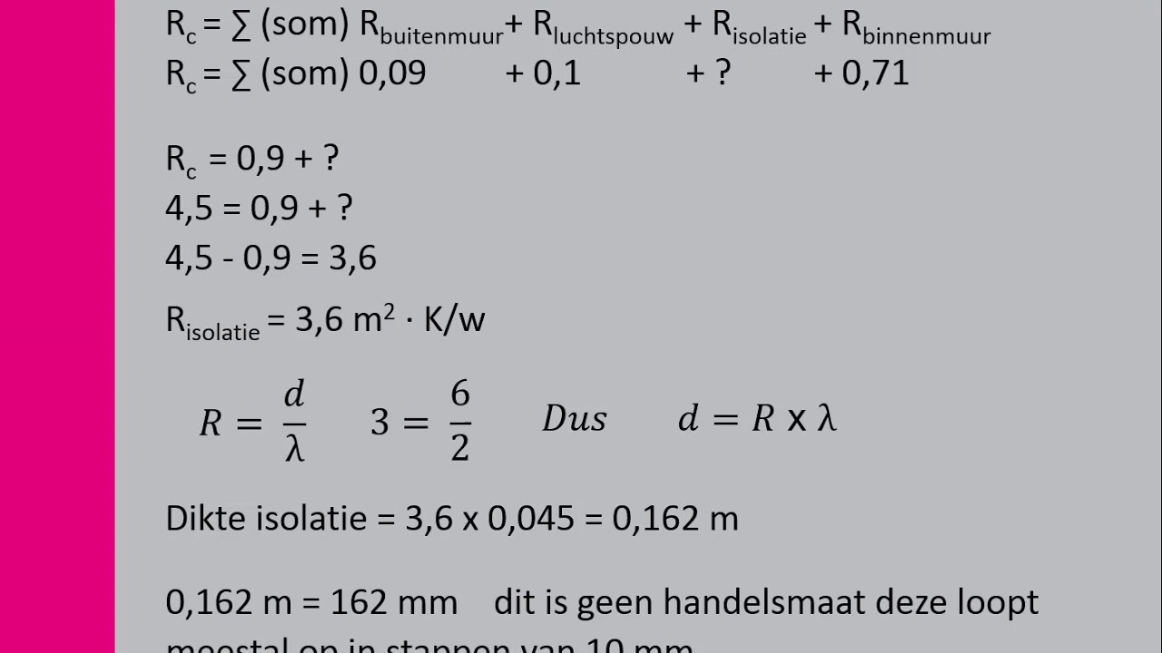 04 Rc_waarde dikte isolatie berekenen