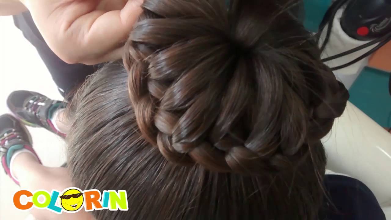 Peinados con Trenzas en corona y cola de caballo