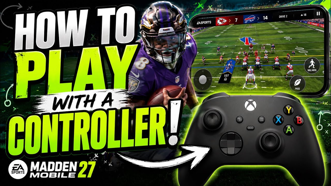 КАК ИГРАТЬ С КОНТРОЛЛЕРОМ В MADDEN MOBILE 27! PLAYSTATION И XBOX!
