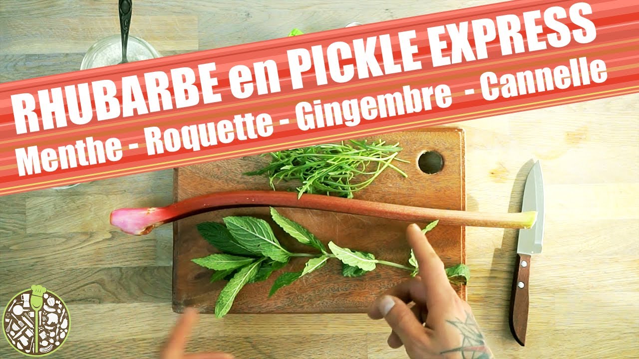 RECETTE - Rhubarbe en pickle cru express