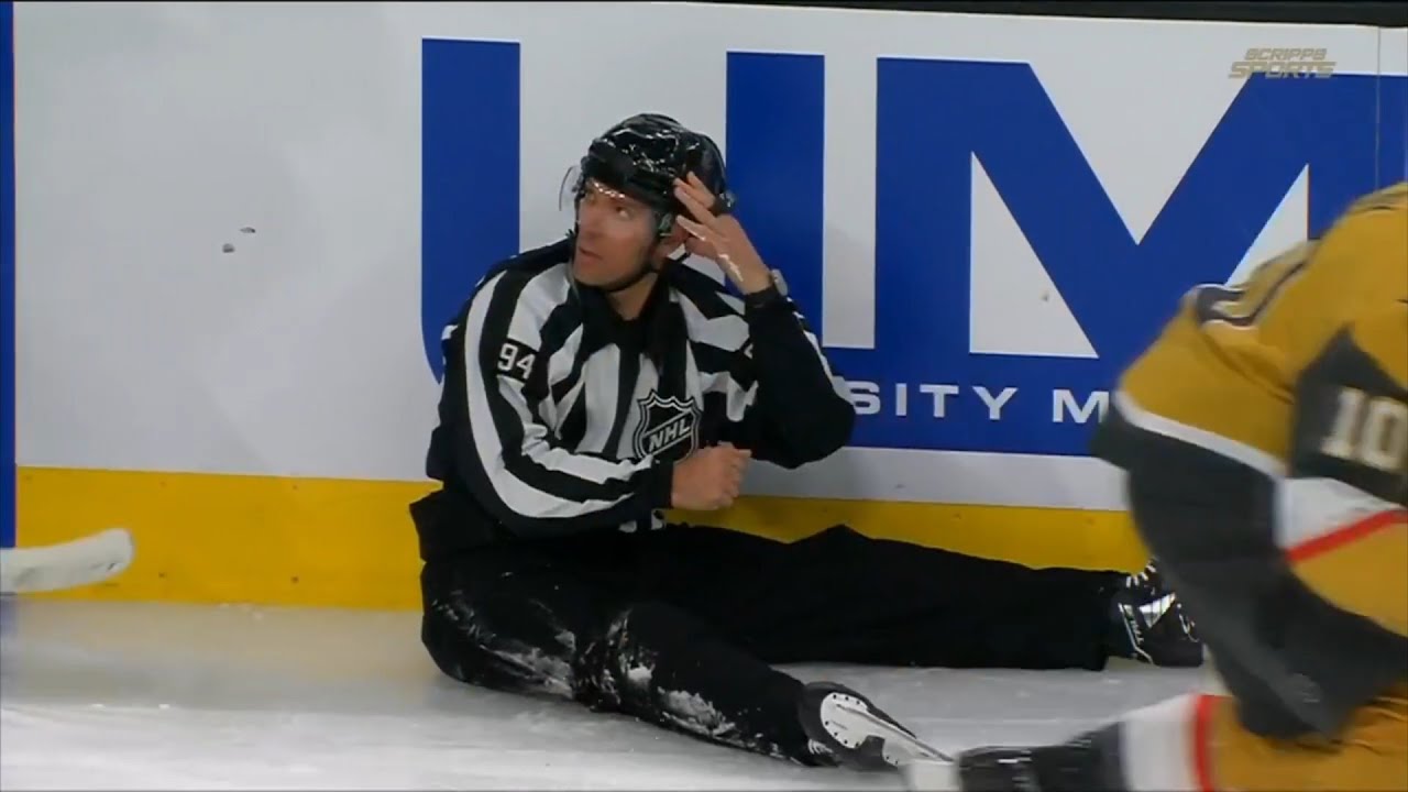 Brett Howden Takes Out Linesman