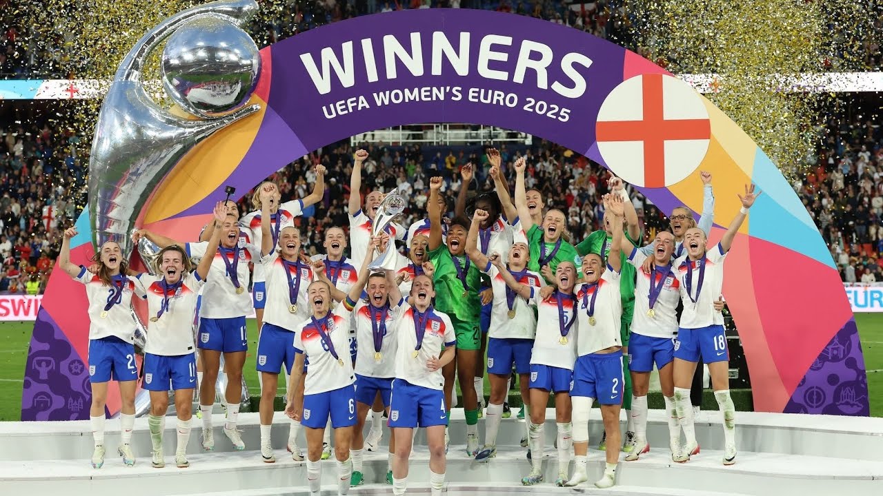 Women’s Euro 2025 Winners- The Lionesses Arrive back Home - Southend Airport Live - 28th July 2025