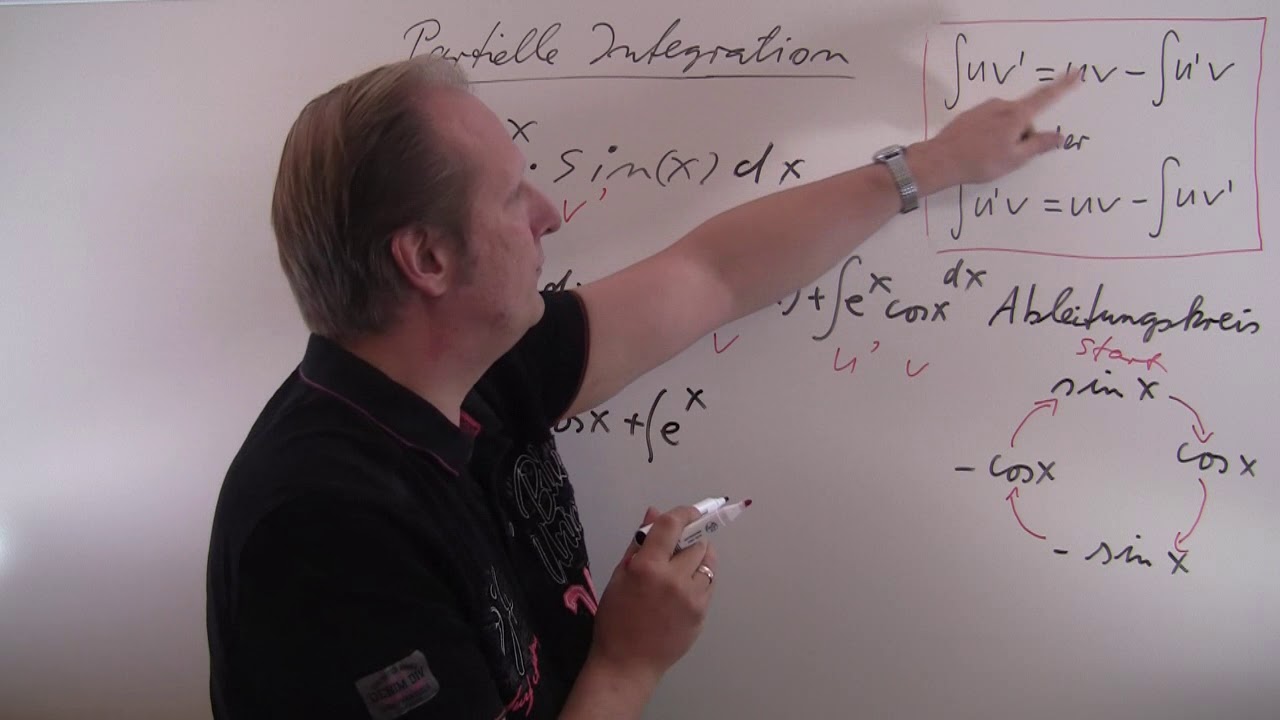 Partielle Integration sinus und e Funktion