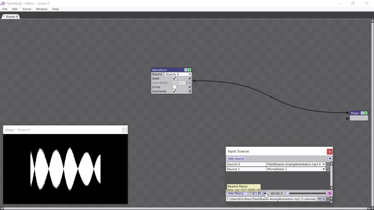 Music visualizer introductory tutorial part 1 -- Magic v2!