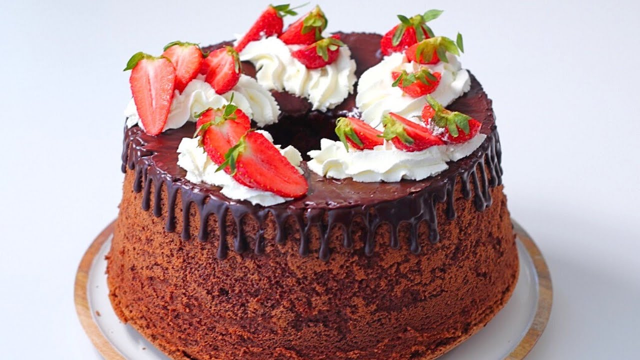 CHIFFON CAKE al Cioccolato Ricetta e Decorazione Facile