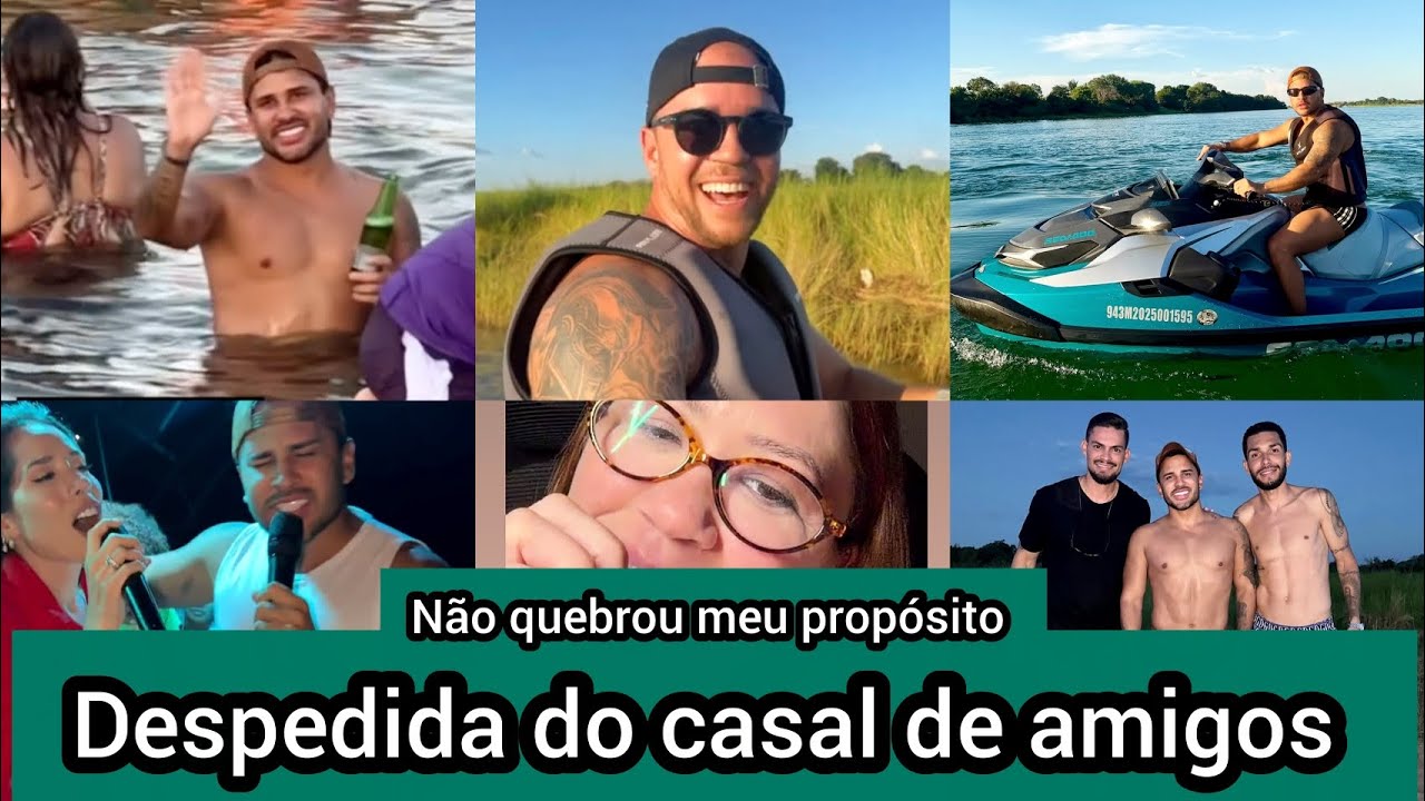 Lucas Guimarães agradece os amigos que o receberam em Petrolina e brinca com os seguranças 