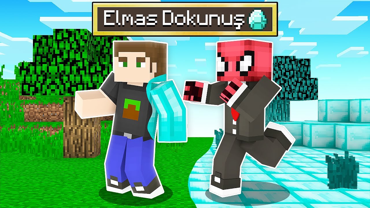 DOKUNDUĞUM HER YER ELMAS 💎 - Minecraft