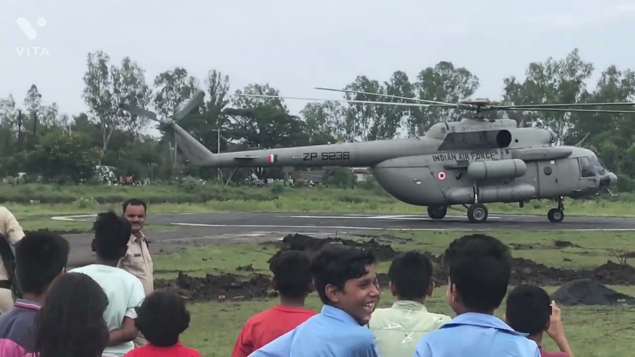 Indian army helicopters Ujjain helipad police line