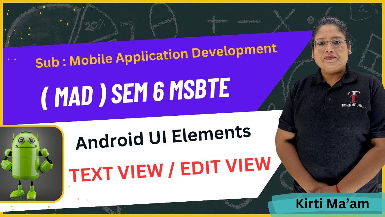 Text View in Android | Android UI Elements | MAD | Toshib Tutorial's