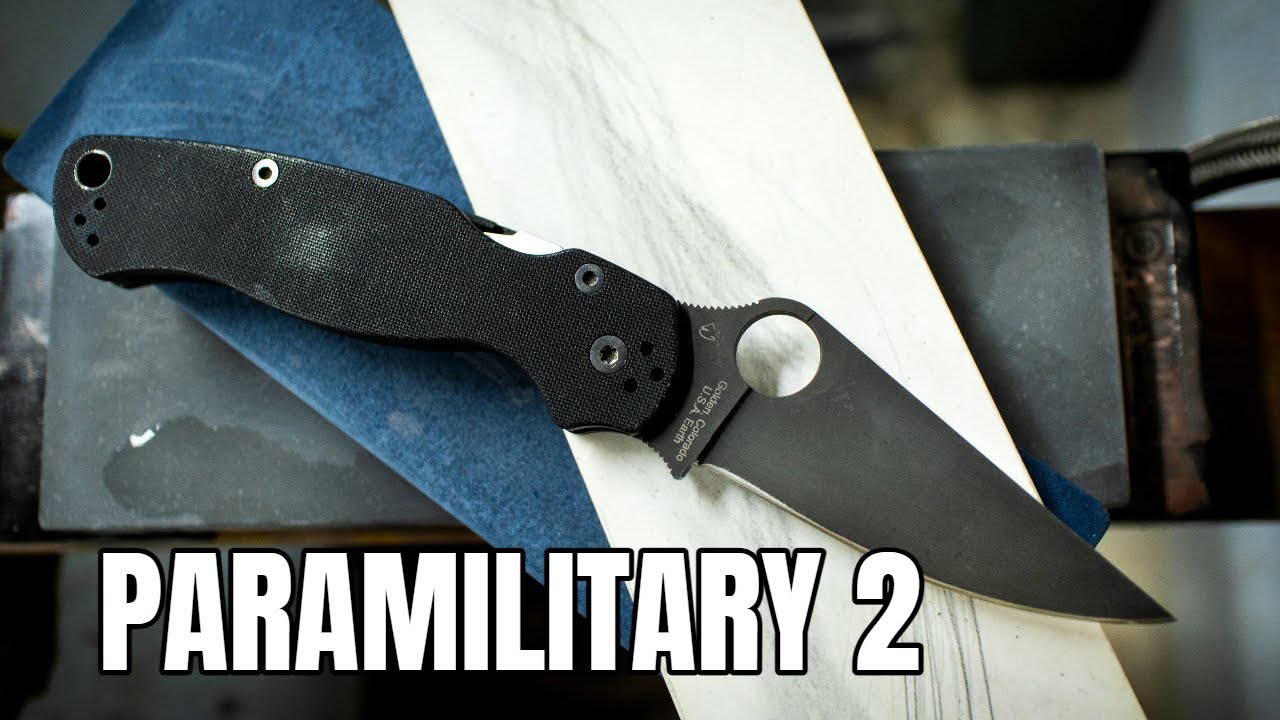 Whetstone Sharpening a Client's SPYDERCO PARAMILITARY 2!
