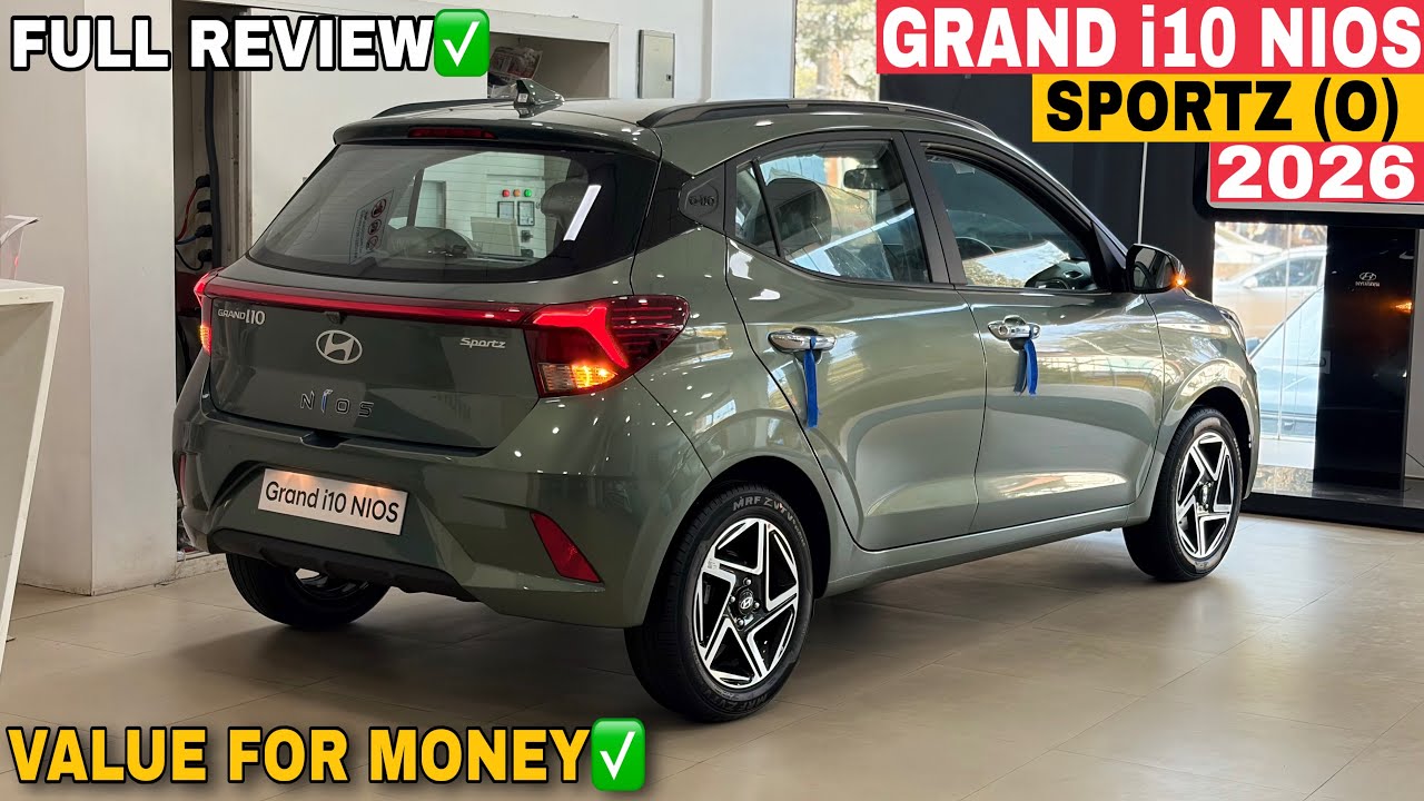 Hyundai Grand i10 Nios Sportz Optional Model 2026🔥On-road Price, Features, Mileage & Full Review