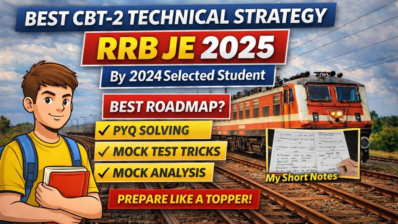 Best Cbt2 strategy for the Technical part of RRB JE 2025 by a 2024 selected student | Full Road map