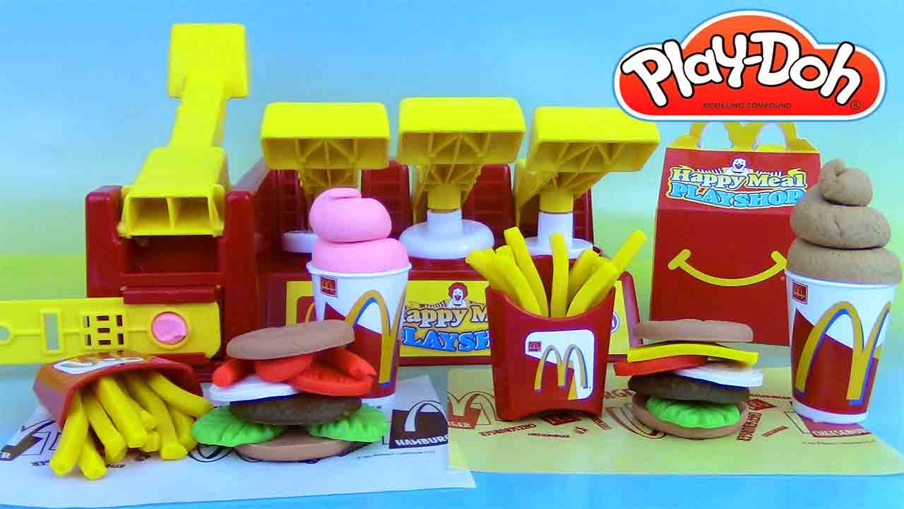 Pâte à modeler Play Doh Mcdonald's Happy Meal Playshop Playset Frites Hamburgers