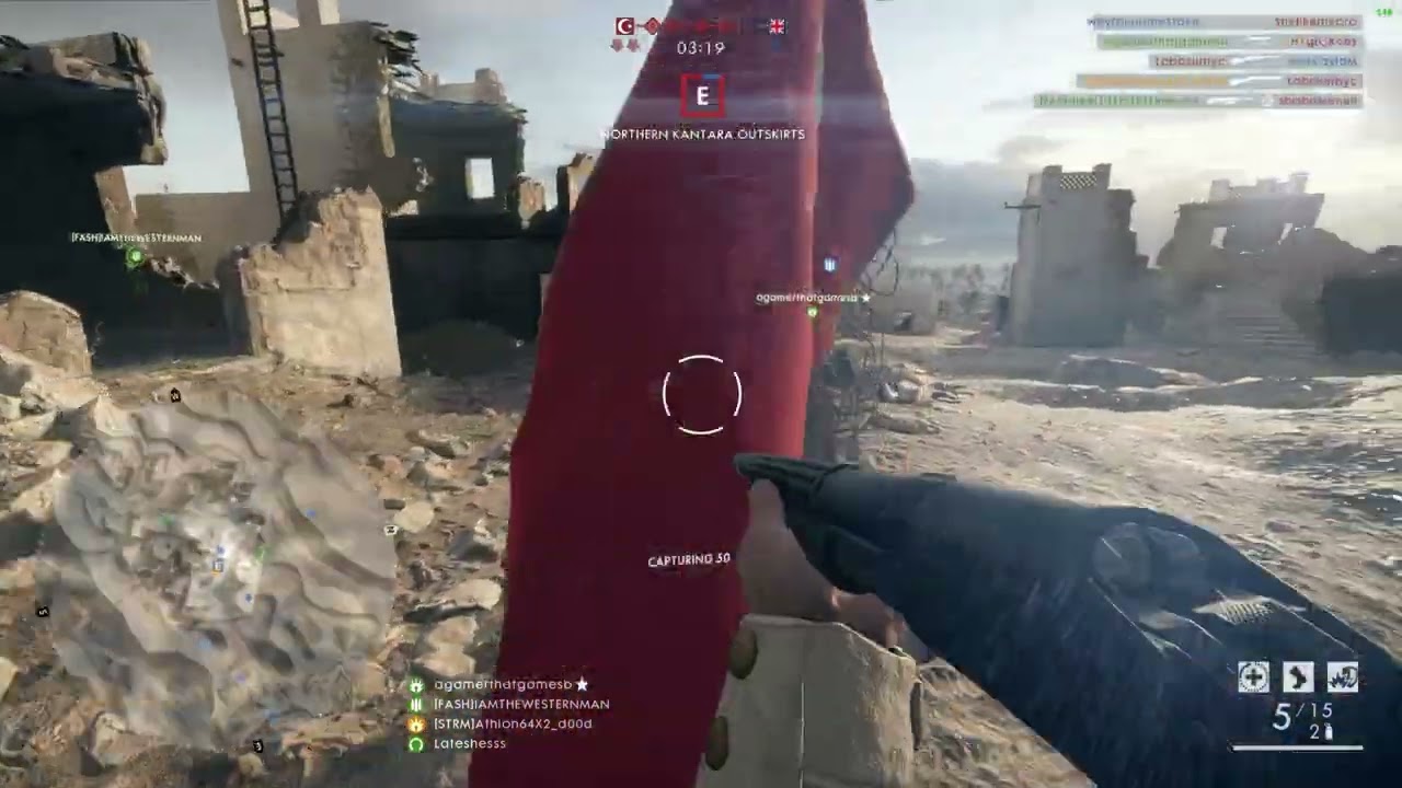 Battlefield 1 [PC] - 24 Killstreak - M97 Trench Gun Hunter - Suez