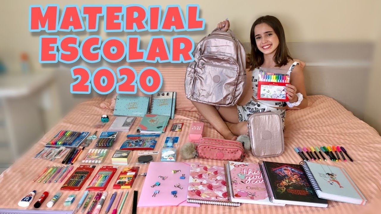 MEU MATERIAL ESCOLAR 2020 COMPLETO!!!