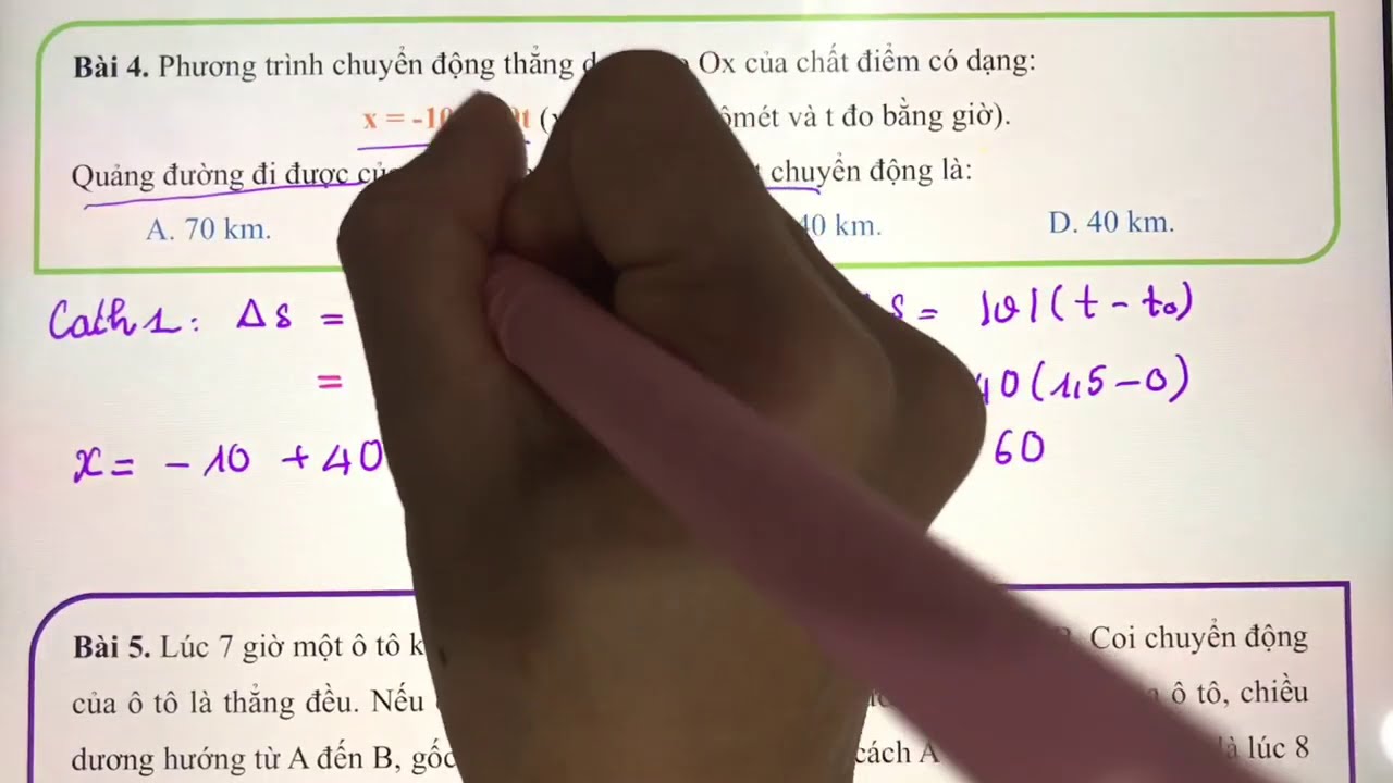 Vật Lý 10 - Chương 1 - Tiết 2 | Viết Phương Trình CĐTĐ - xác định Vị trí và Thời điểm gặp nhau