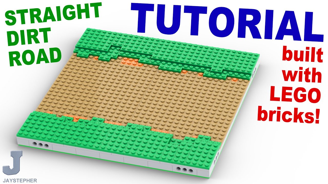 How To Make A Recessed Straight Dirt Road MILS Plate With LEGO Bricks Easy Tutorial