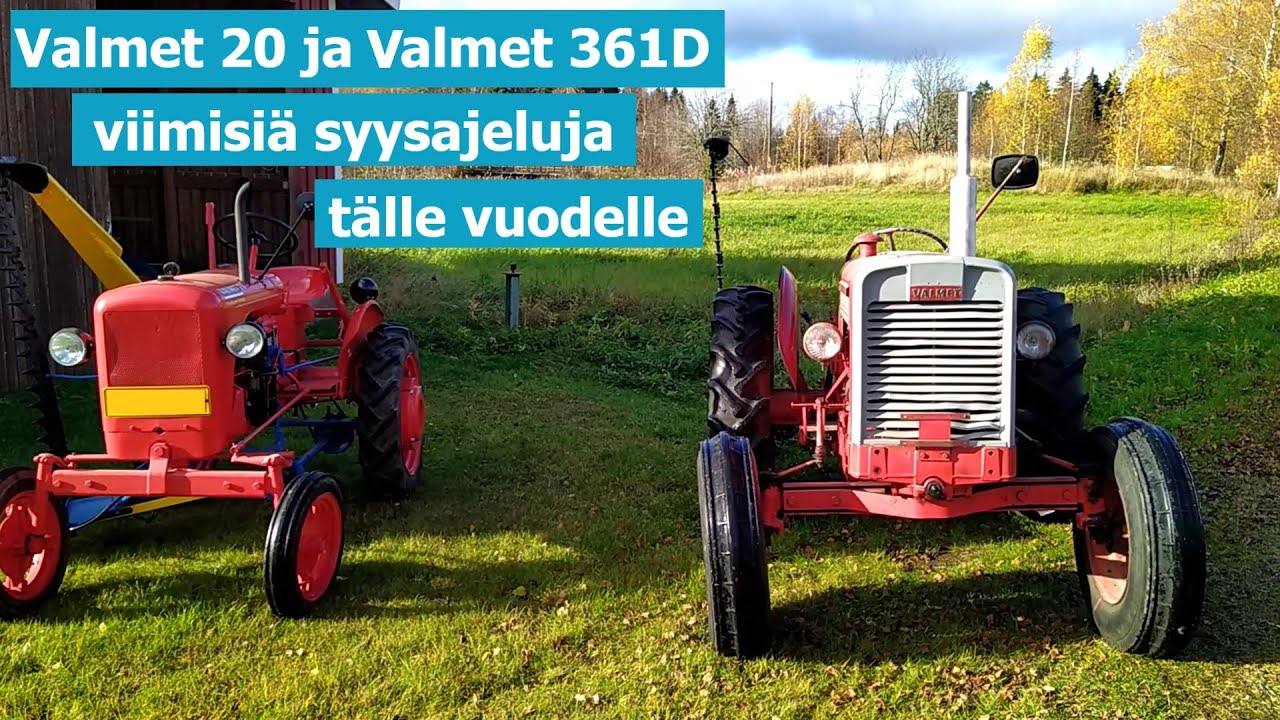 Valmet 20 ja 361D viimisiä syysajeluja tälle vuodelle