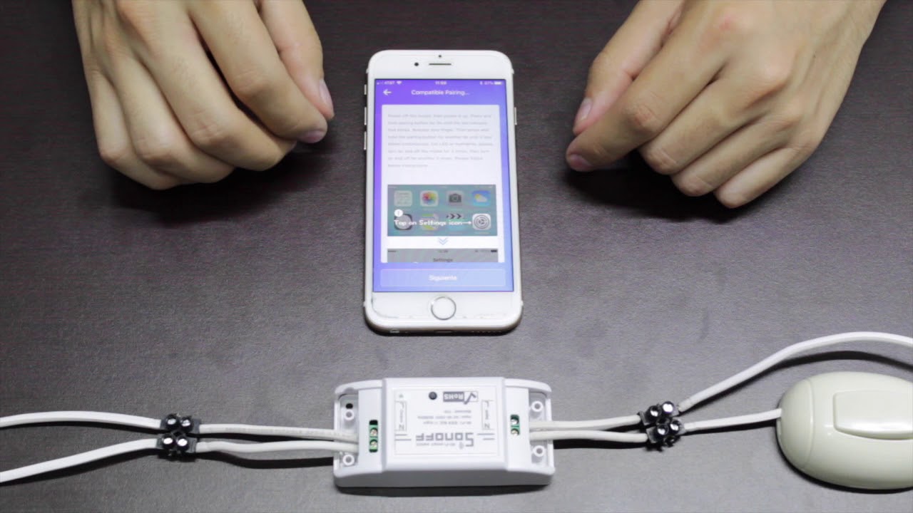 Conexión y configuración de interruptor sonoff basic