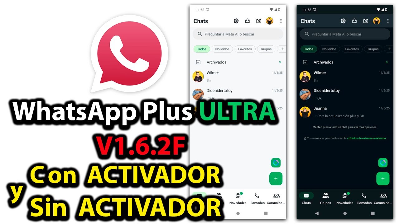 Nuevo WhatsApp Plus ULTRA V1.6.2F de YesiiMods ¡Con y Sin Activador!