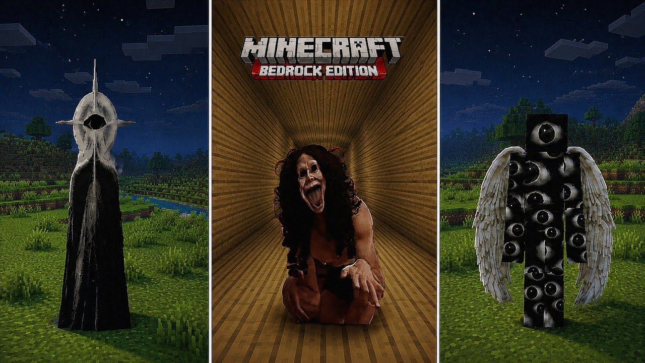 10 New Minecraft Horror Mods For BEDROCK/POCKET EDITION | Minecraft Horror Mods For BEDROCK EDITION