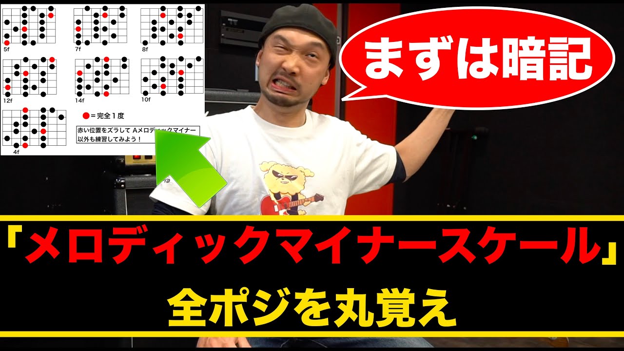 ジャズマイナーとも呼ばれる「メロディックマイナースケール」のポジションを覚えてみよう！！