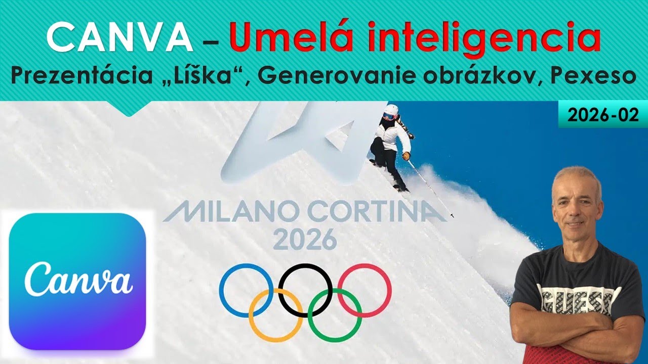 CANVA - Umelá inteligencia v CANVA, Generovanie obrázkov, Prezentácia Líška, Pexeso