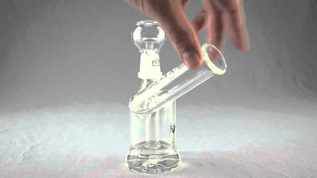SILIKA - Sidecar Bubbler Vapor Rig w/ Fixed 14mm 5-Slit Gridded Showerhead Diffy & Dome