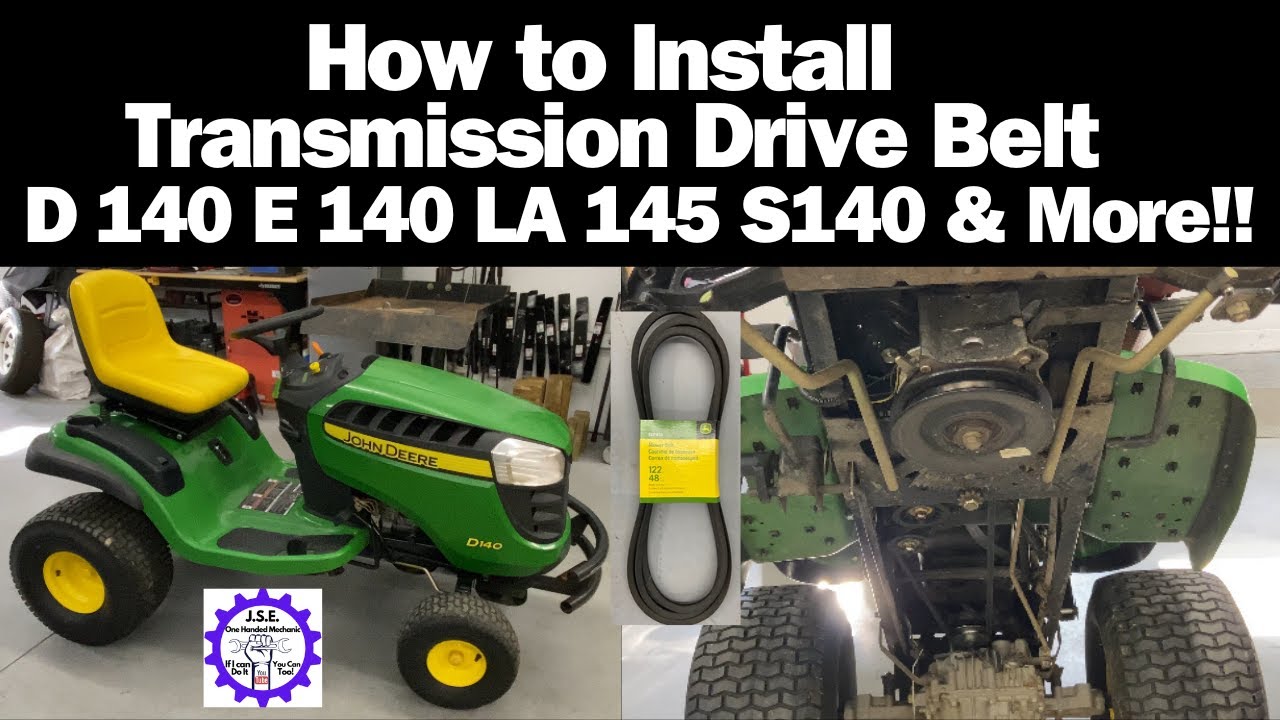 Как установить ремень привода трансмиссии John Deere D140, E140, LA145, S140 и многие другие!!