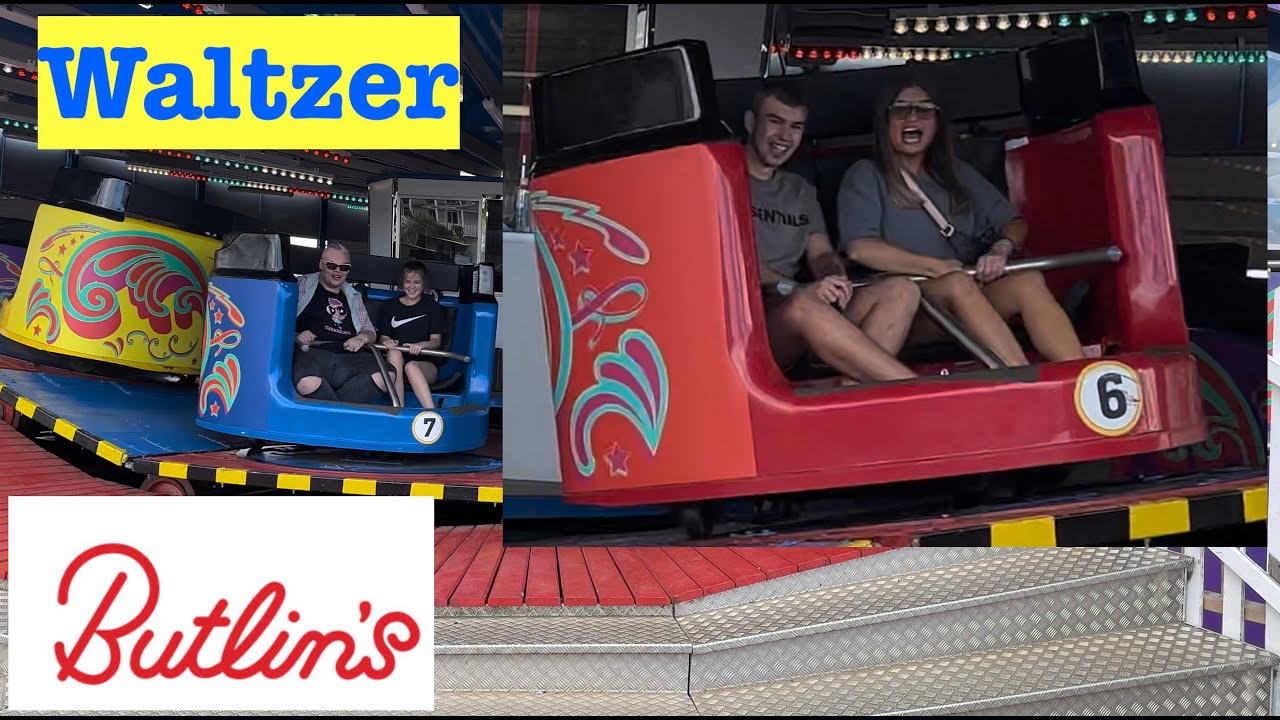 Butlins Skegness Waltzers off ride in 4K