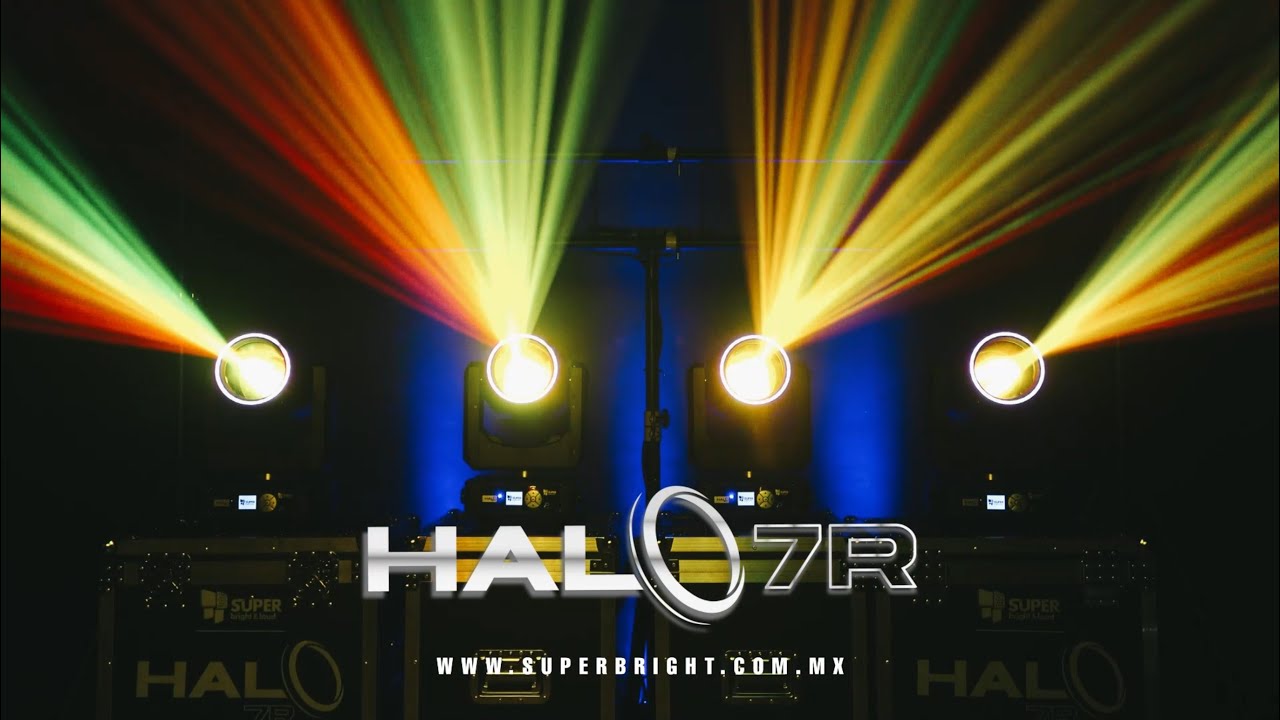 HALO 7R - Cabeza móvil con aro de LED, efecto arcoíris y frost.