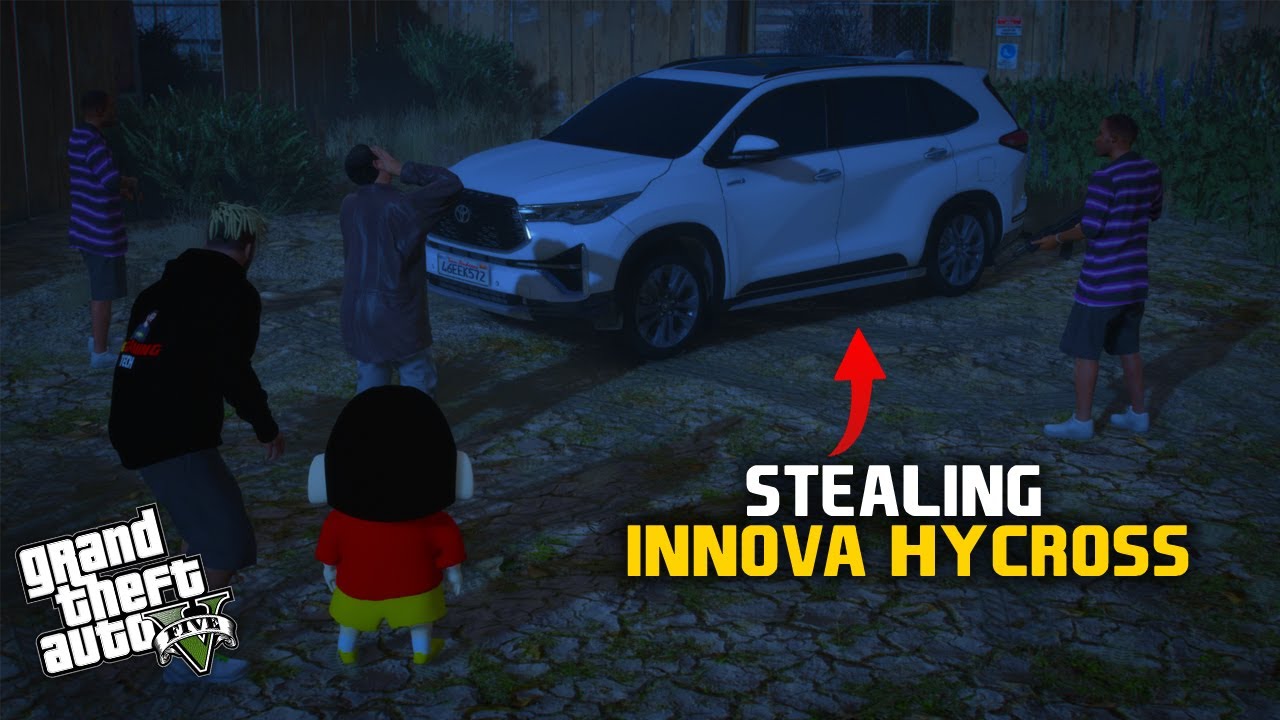 Gta 5: Franklin & Shinchan Stealing Innova Hycross In Gta5.!( Gta5 mods )