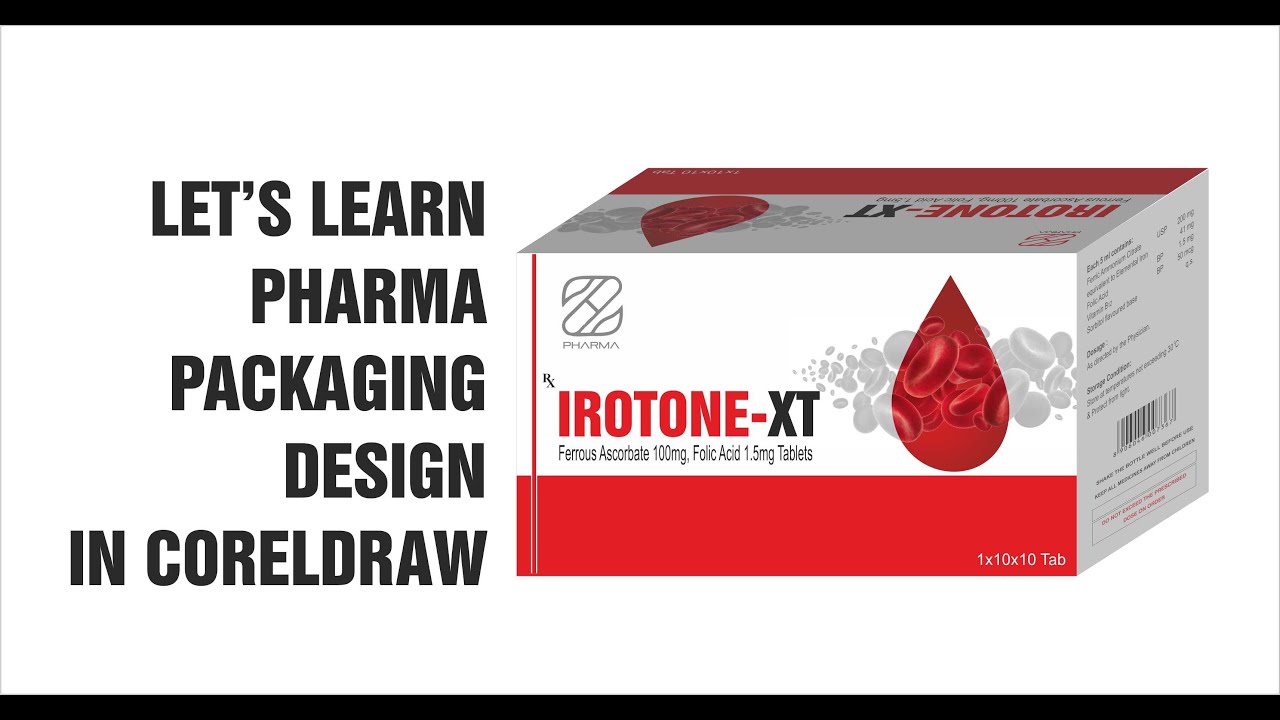 PHARMA PACKAGING DESIGN IN CORELDRAW