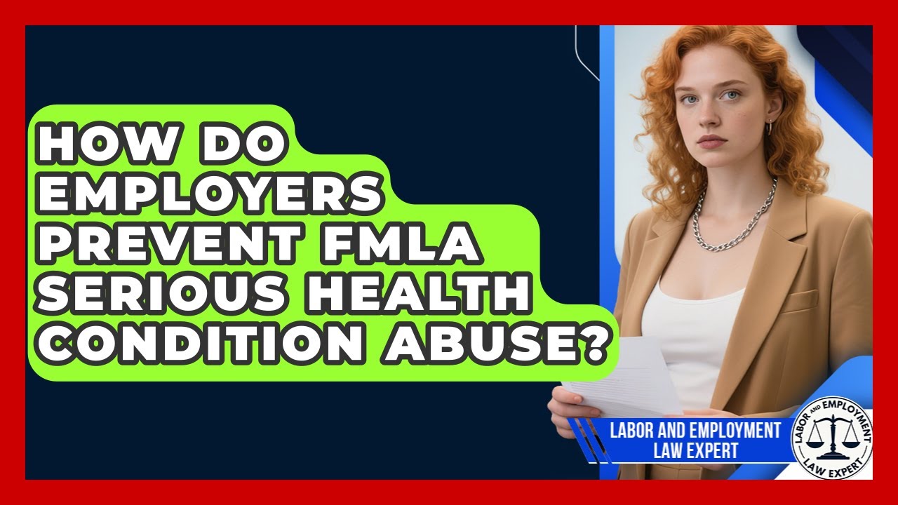 How Do Employers Prevent FMLA Serious Health Condition Abuse? - Labor and Employment Law Expert