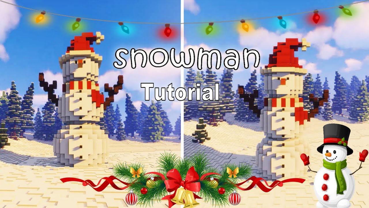 how to build snowman in minecraft tutorial