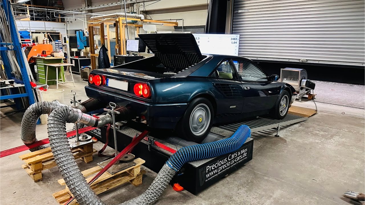 Ferrari Mondial 3.2 Tubi Style Exhaust Sound with Dyno Testing