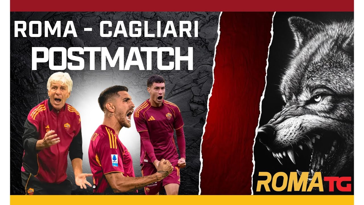 🟨🟥𝗥𝗢𝗠𝗔 ᵛˢ 𝗖𝗔𝗚𝗟𝗜𝗔𝗥𝗜🟦🟥 𝕻𝖔𝖘𝖙𝖒𝖆𝖙𝖈𝖍 #romacagliari #live #reaction #seriea #talk