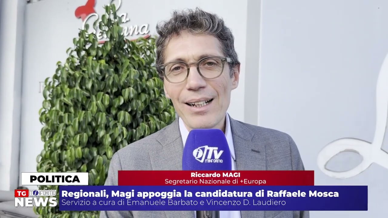 Regionali, Riccardo Magi appoggia la candidatura di Raffaele Mosca