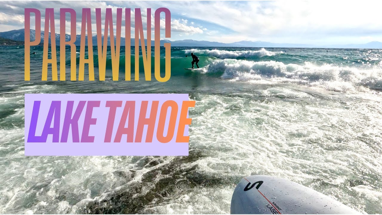 WINTER STORM PARAWING LAPS ON LAKE TAHOE