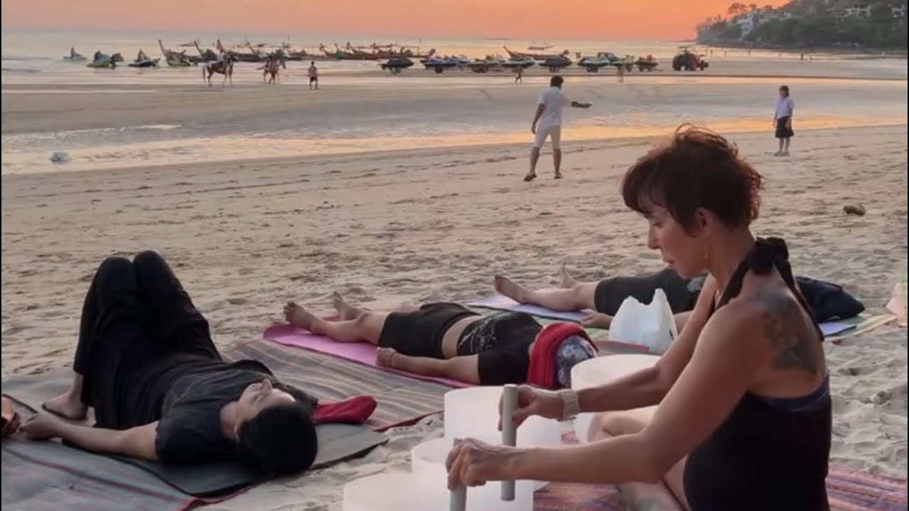 🌊 Silent Yoga & Sound Bowls 🤍 When Energy Speaks Louder Than Sound | Good Vibes Thailand 🌴