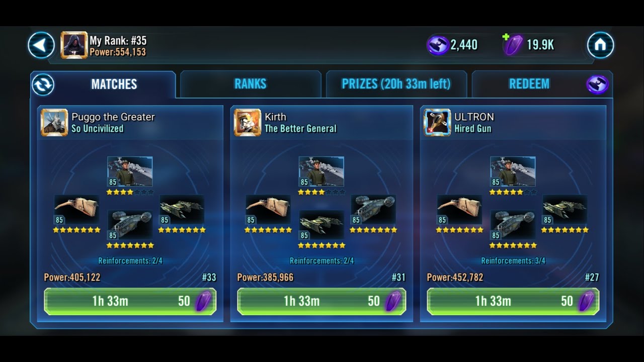 How climb up to top #35 places in Fleet Arena by taking out all Kenobi's galactic republic teams